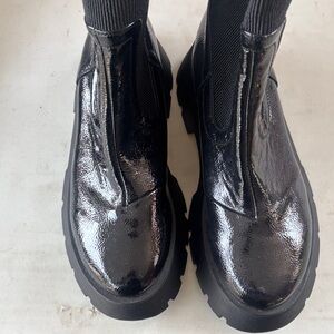 Circus New York Sam Edelman Shiny Black Ankle Boots
